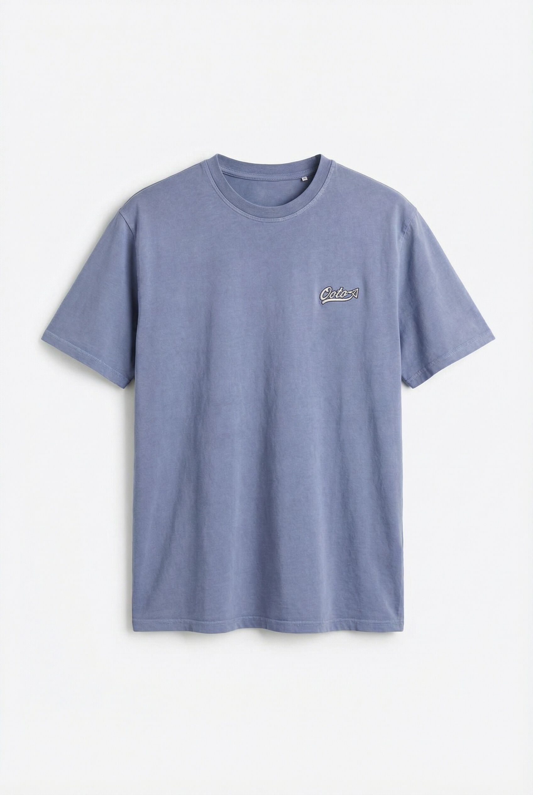 OOTO Washed short sleeve logo T-shirt Blue