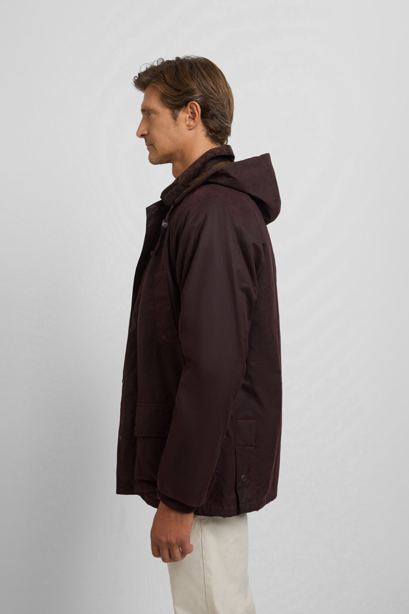 Silbon Classic waxed coat Brown