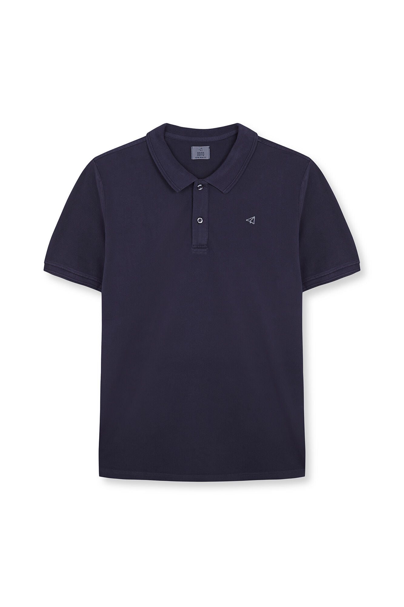 OOTO Polo b&aacute;sico em piqu&eacute; lavado Azul