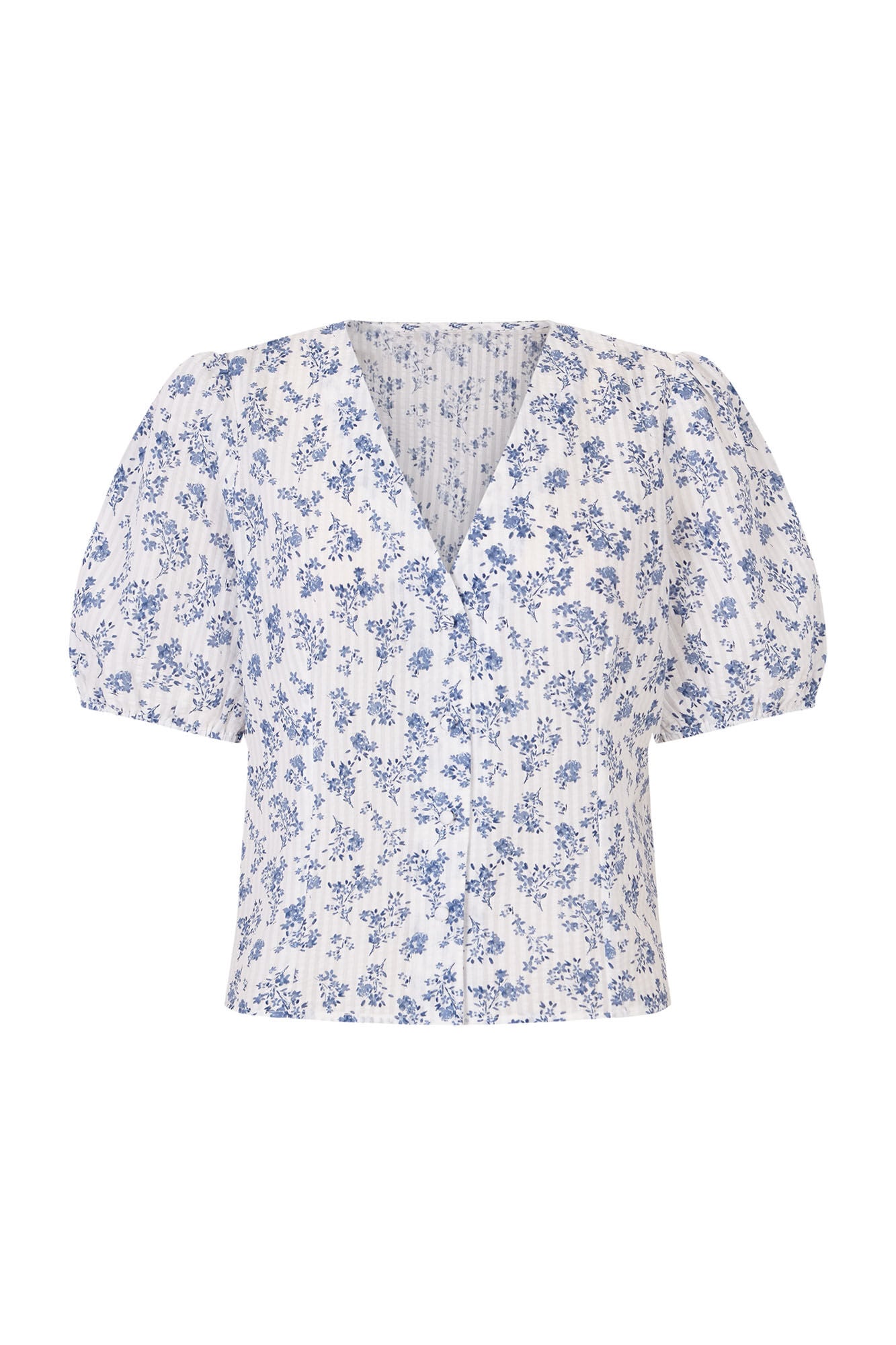Cortefiel gingham blouse Printed white