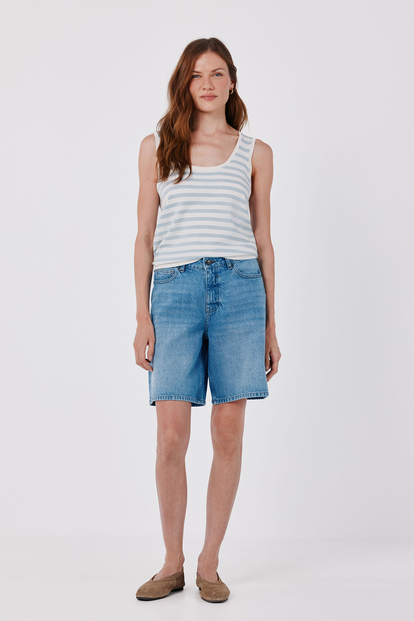 Cortefiel Top punto rayas