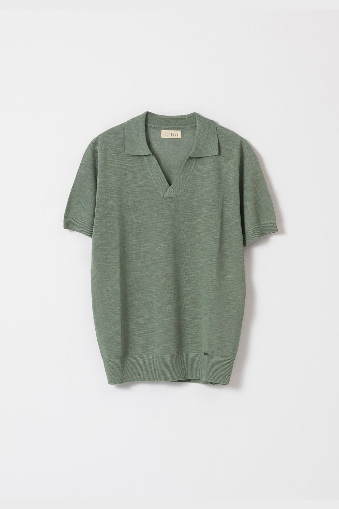 PuroEGO Jersey-knit polo shirt Green