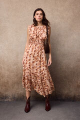 Slowlove Vestido fluido estampado Laranja