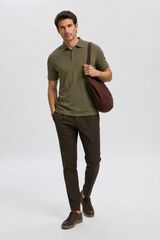 Selected Piqu&eacute; basic polo shirt Green