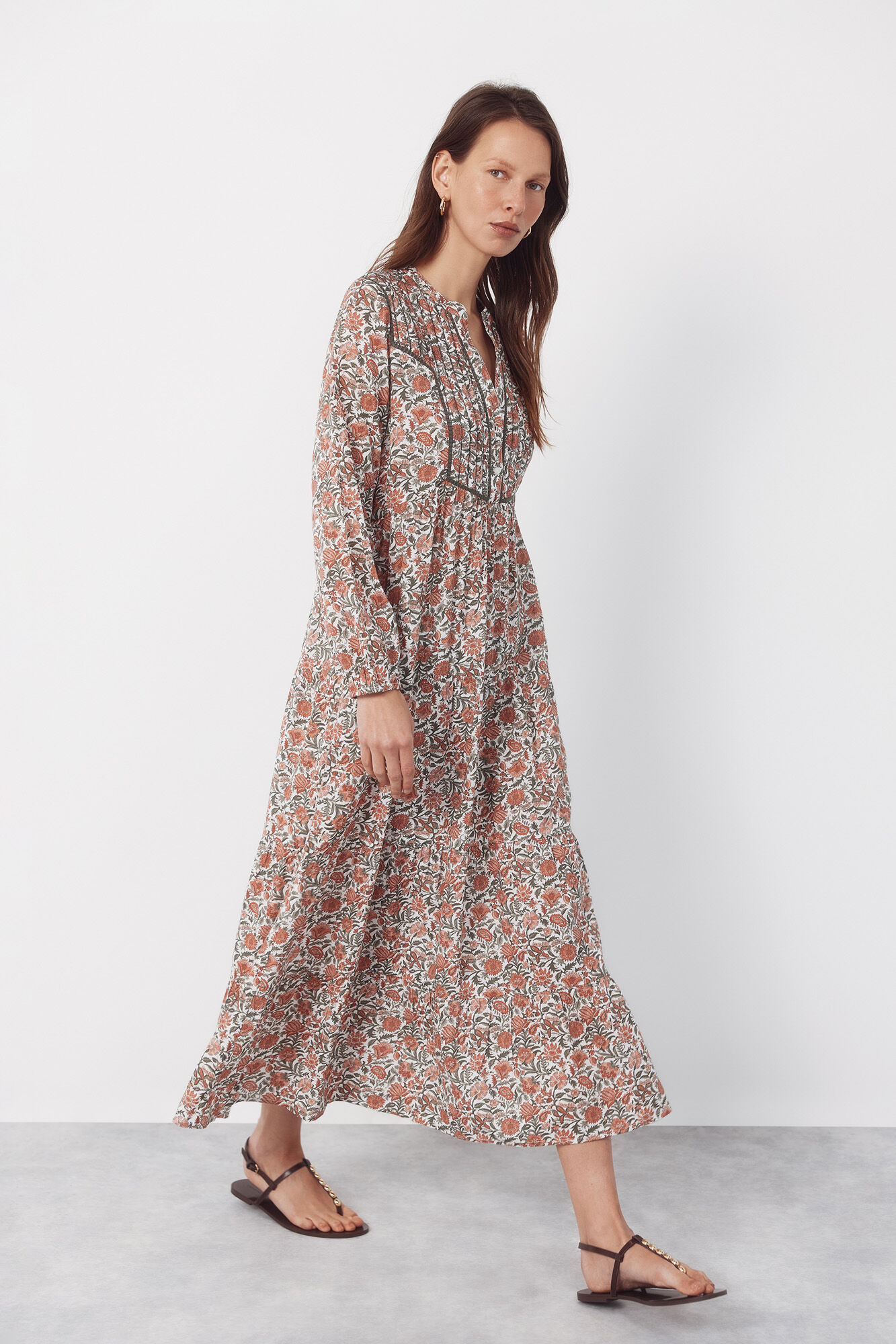 Cortefiel Vestido fluido estampado