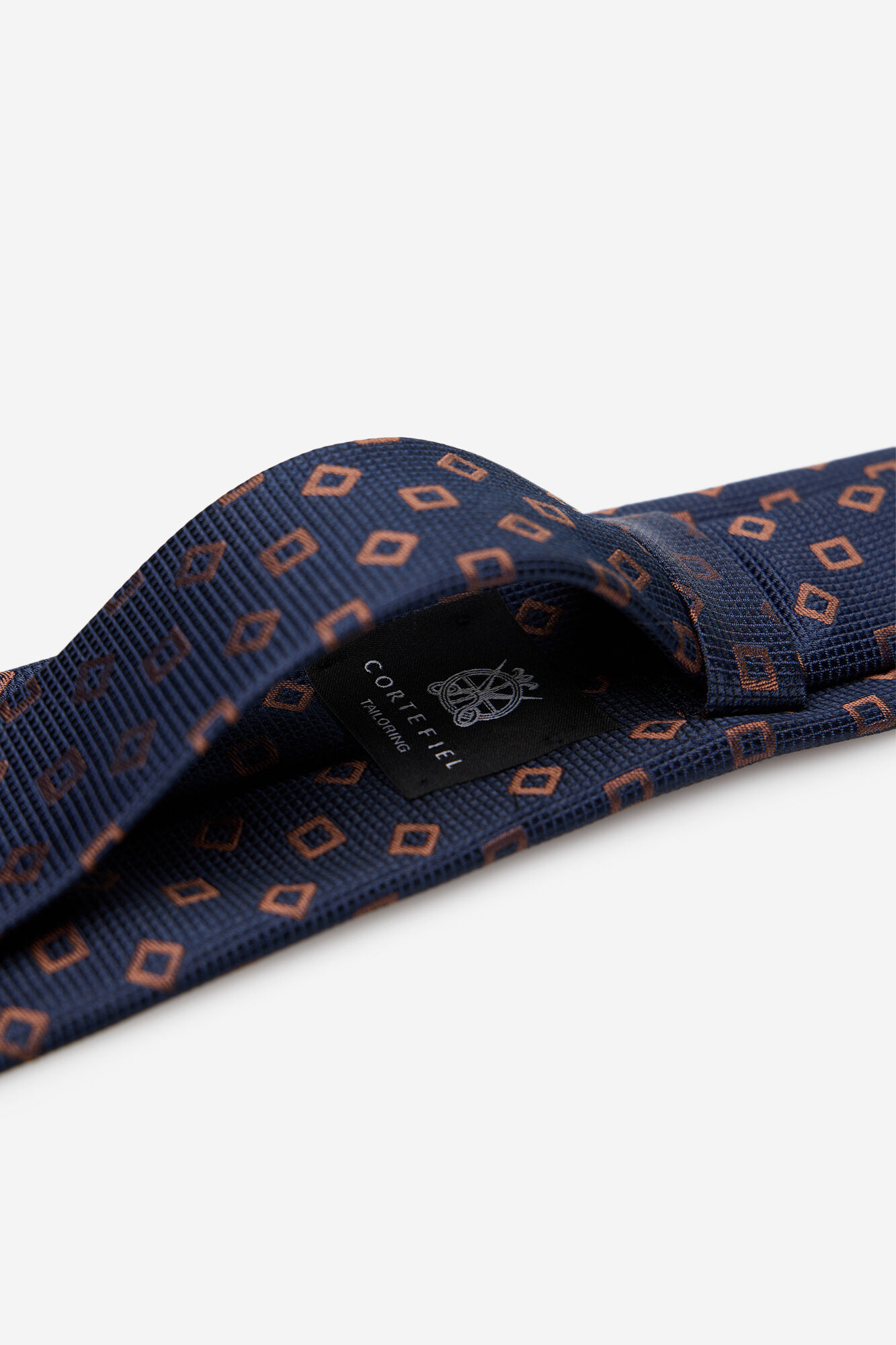 Cortefiel Natural silk tie Navy