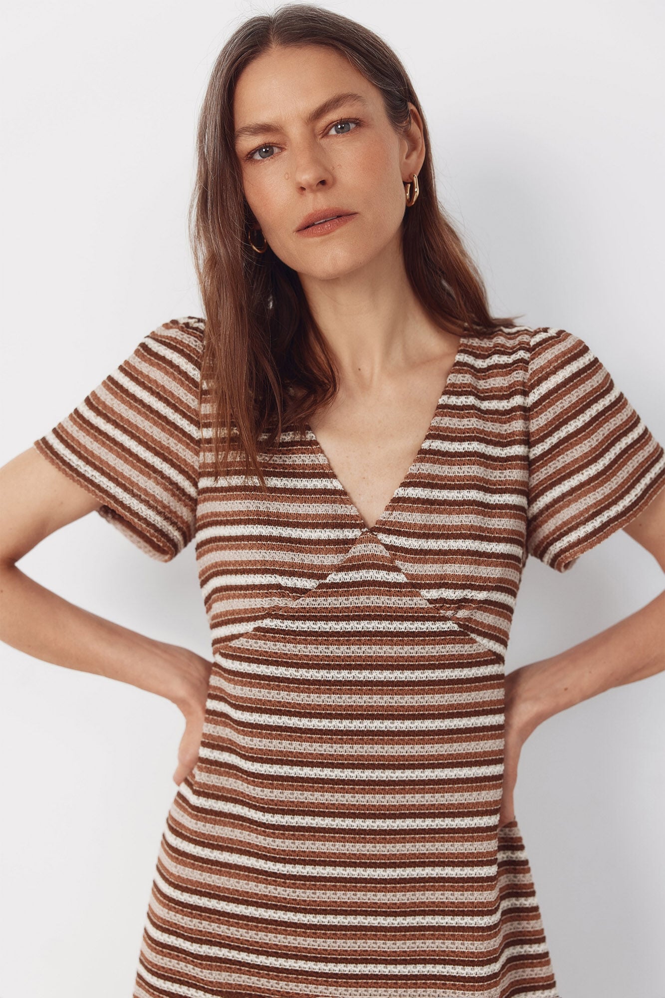 Cortefiel Striped structured dress