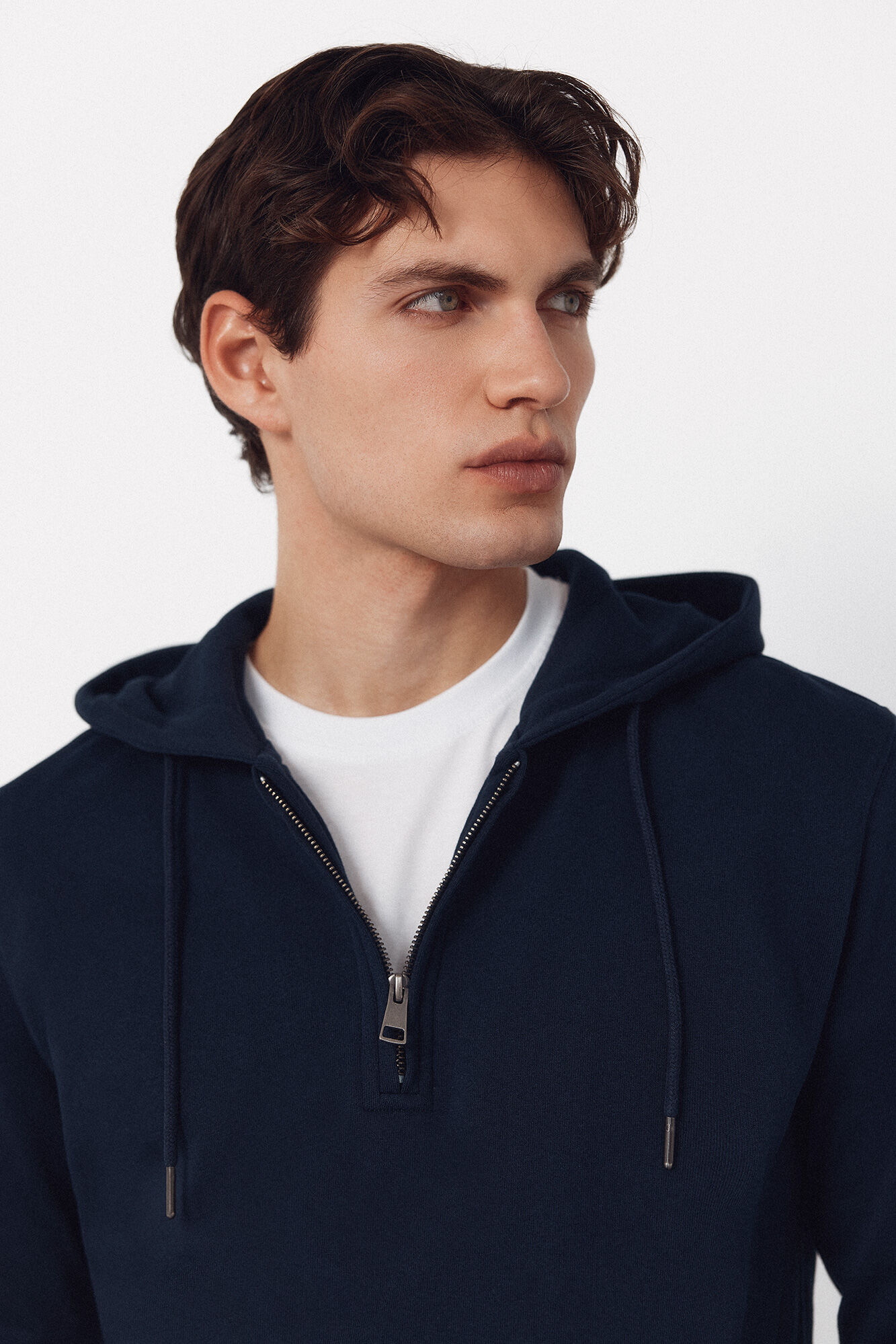Cortefiel Sweatshirt com capuz Azul