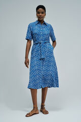 Salsa Jeans Vestido camiseiro midi Azul