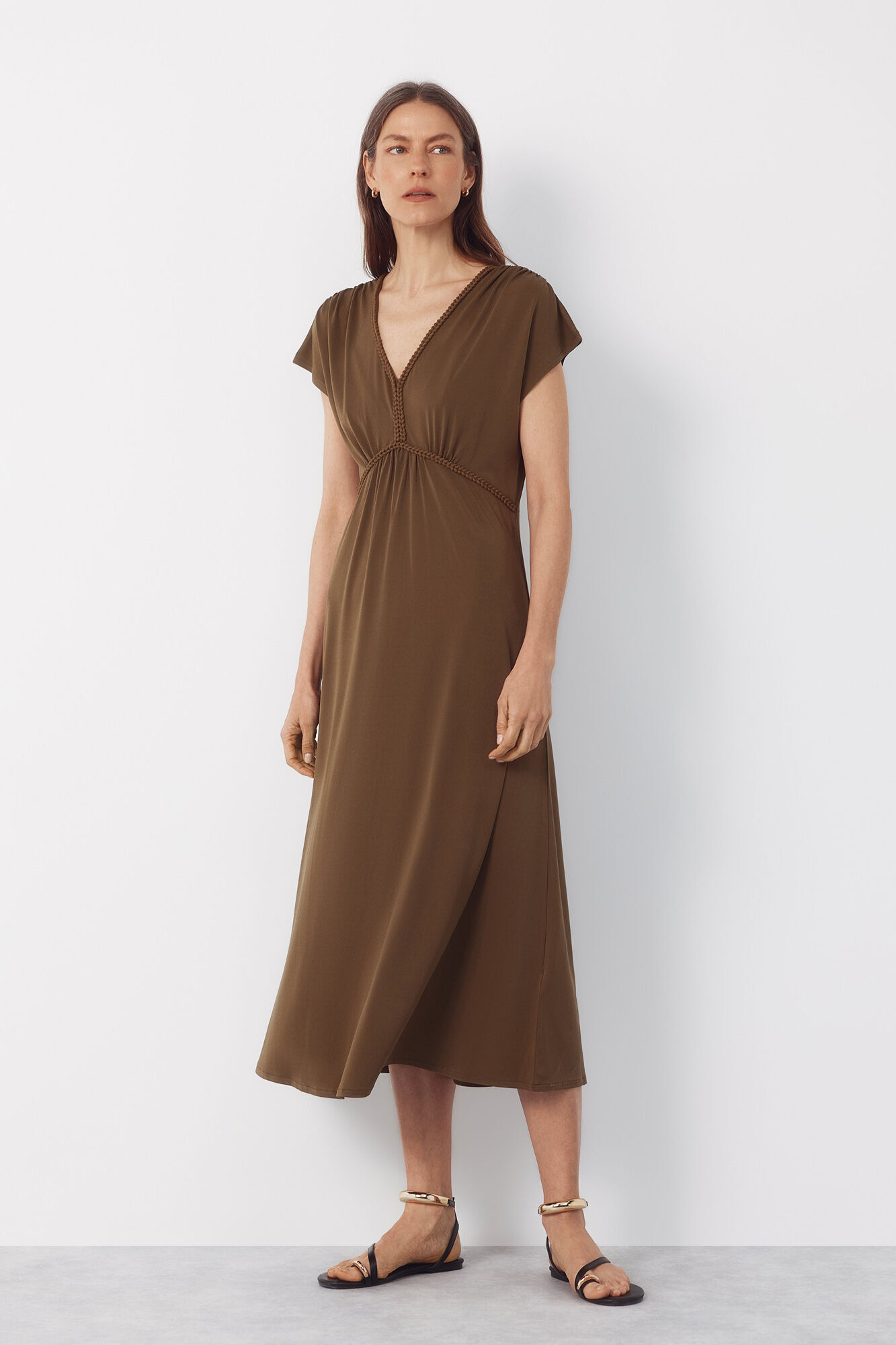 Cortefiel Braided dress