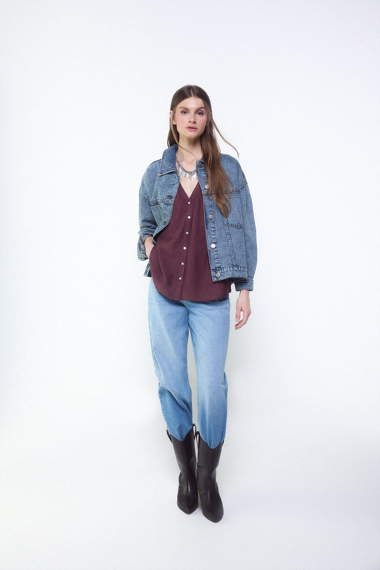 Slowlove Blusa plissada fluida Granada