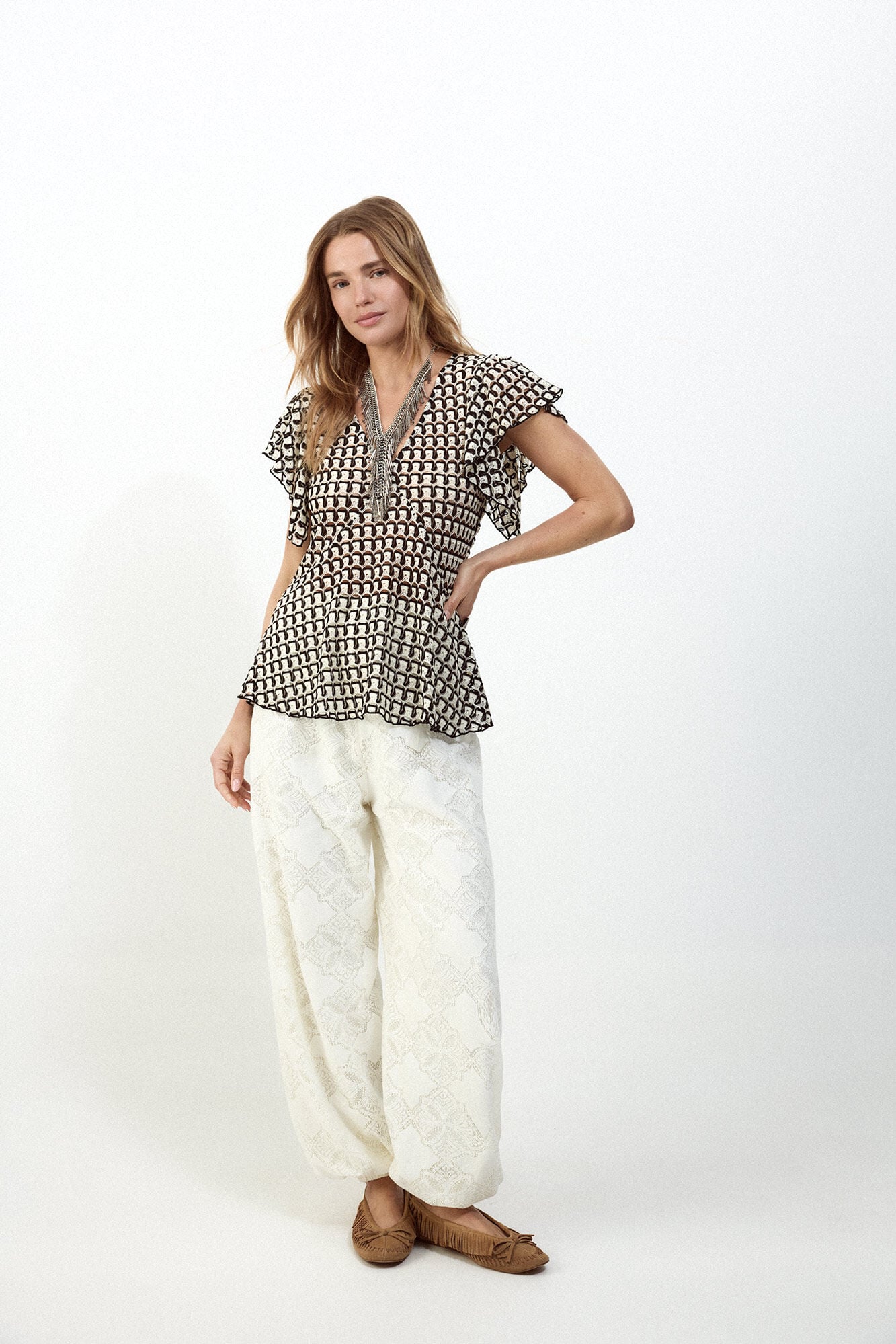Slowlove Top estrutura multicolor
