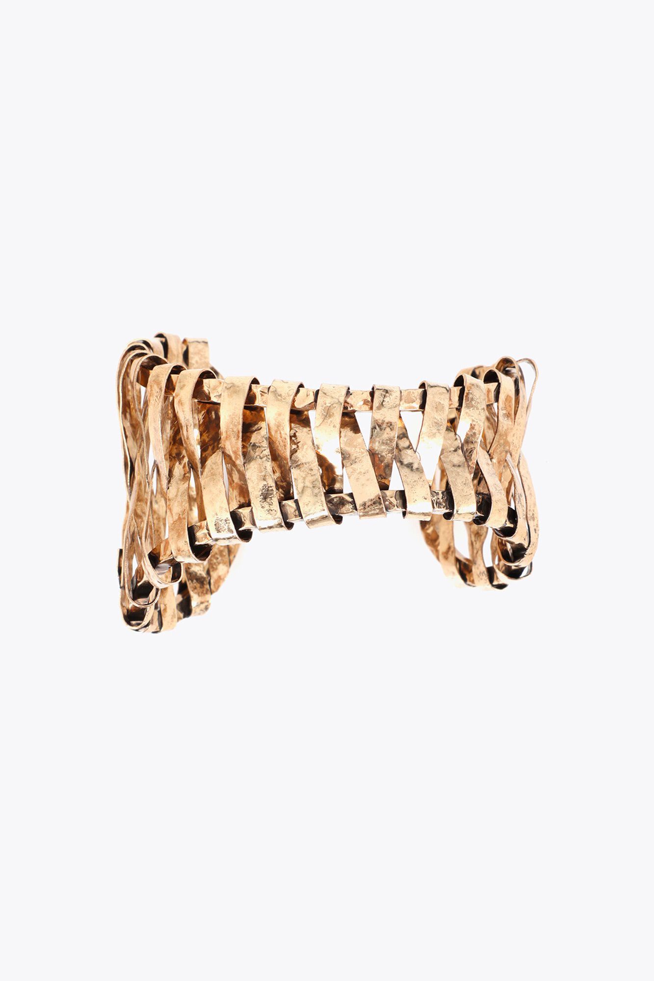 Lola Casademunt Metallic nest rigid bracelet Gold