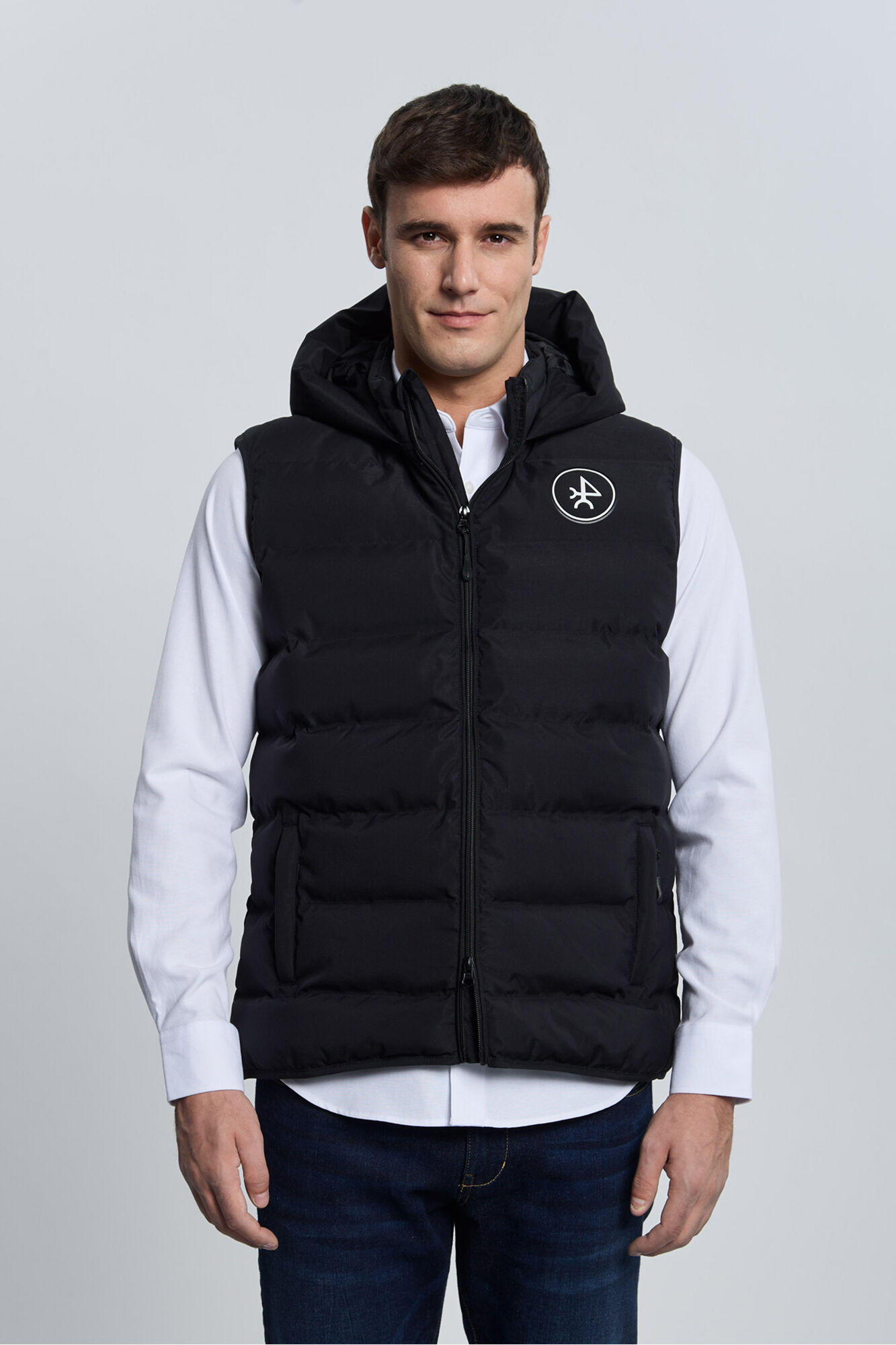 Valecuatro Chaleco acolchado capucha negro Negro