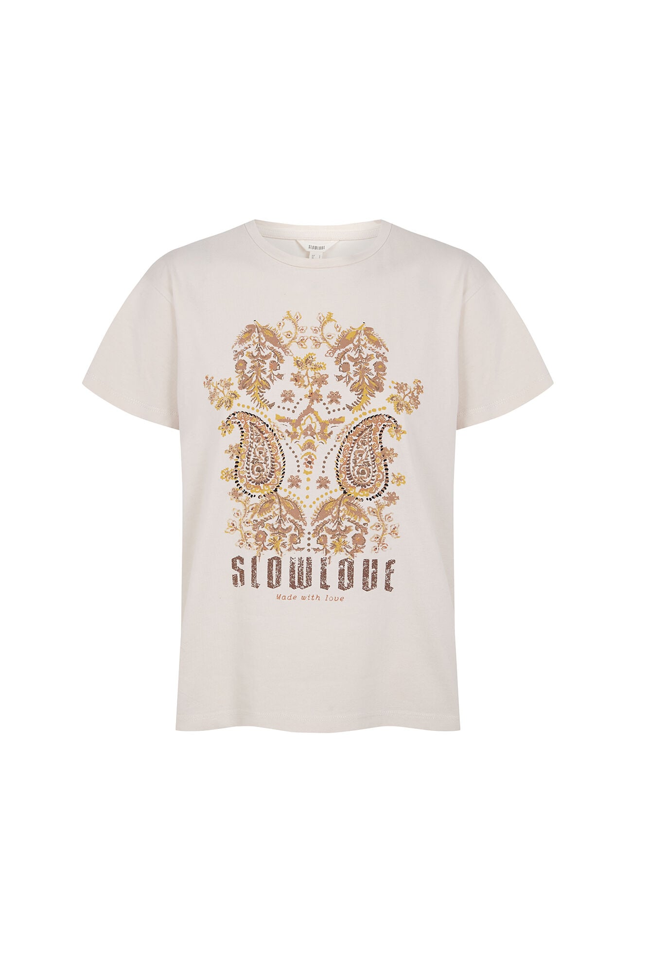 Slowlove Camiseta floral SlowLove Marfil