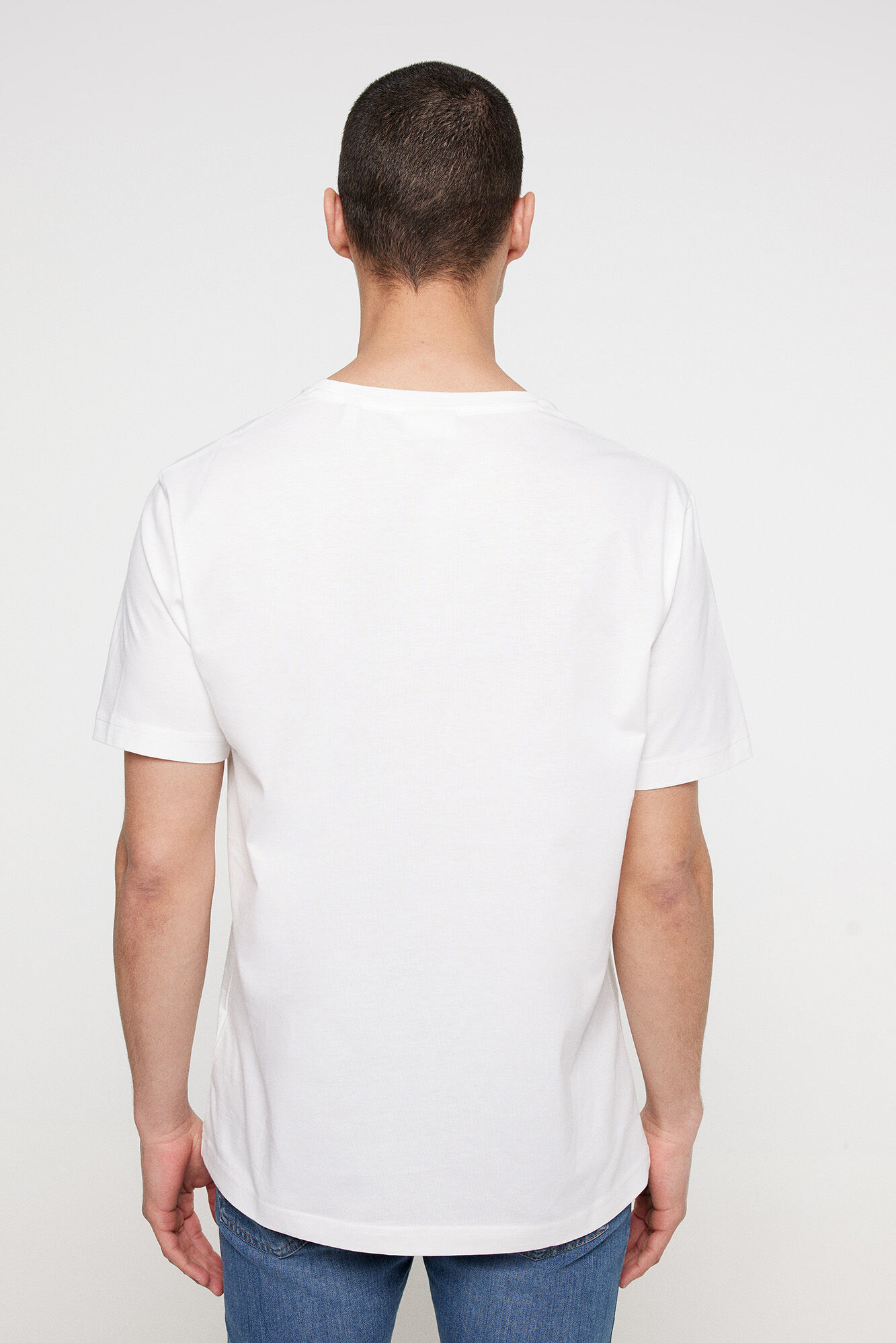 Gant T-shirt de manga curta Ecru