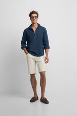 Silbon Bermuda cinco bolsos Ecru