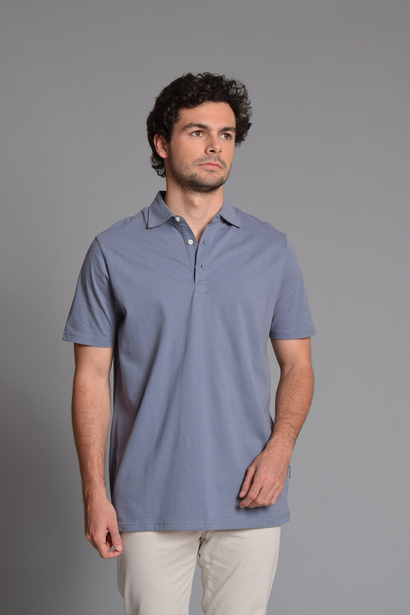 Cloking Polo algod&atilde;o lavado Azul