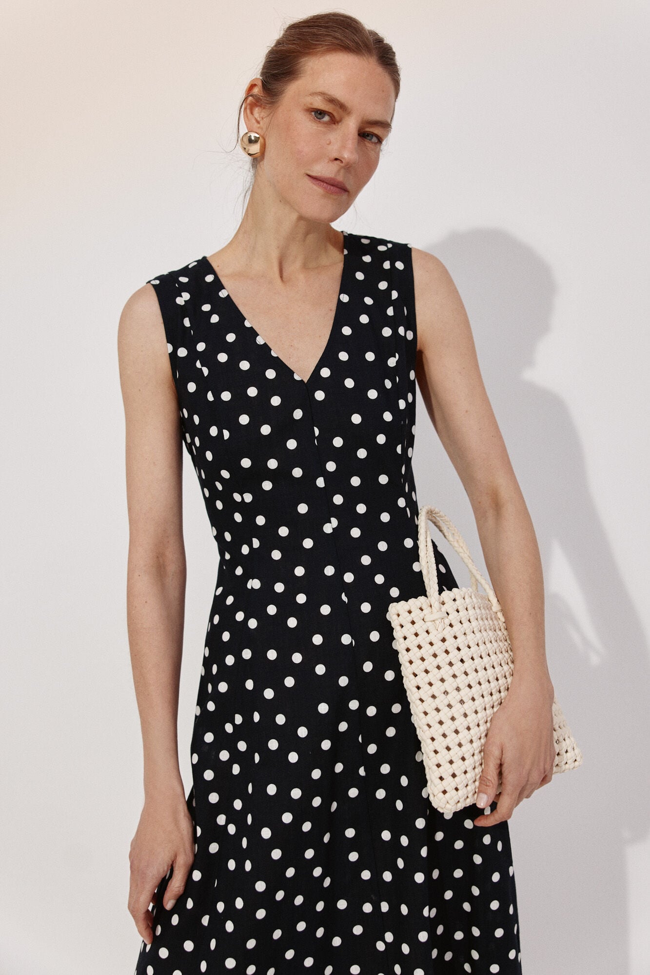 Cortefiel Print dots dress Multicolour