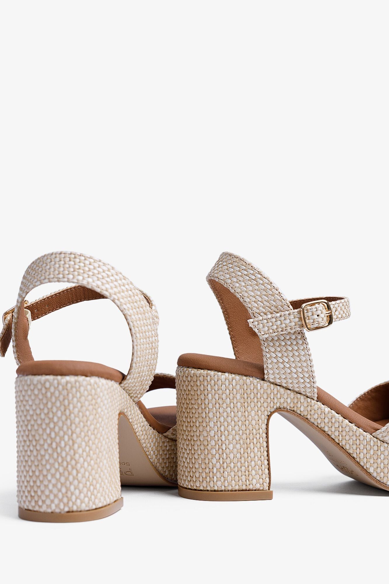 Popa Rafia wedge heel sandal Daira Beige