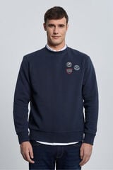 Valecuatro Sweatshirt azul marinho com 3 escudos Azul