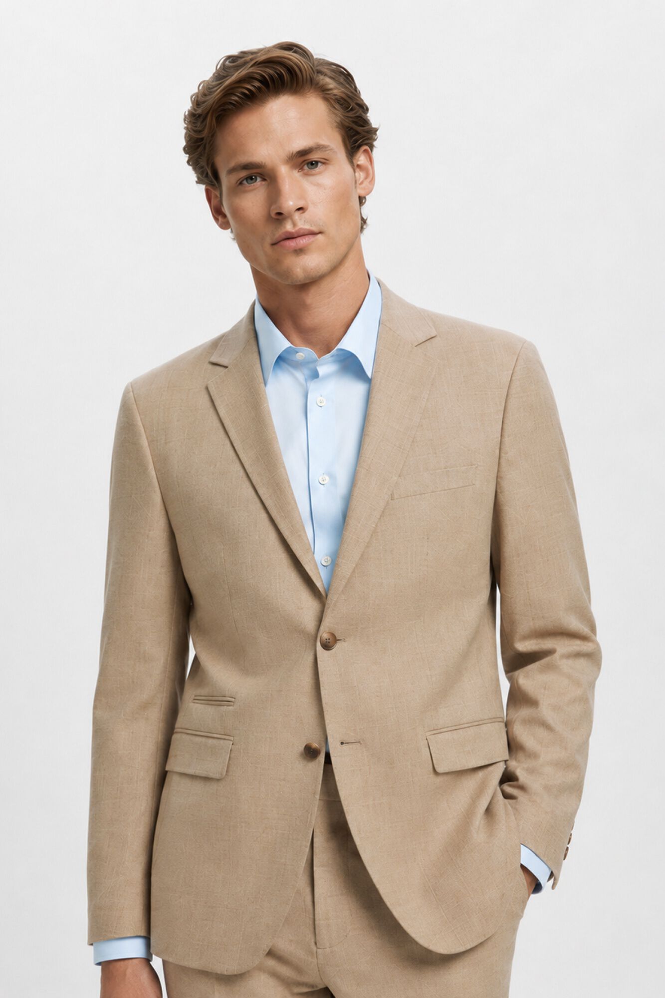 Selected Blazer Slim Fit Castanho