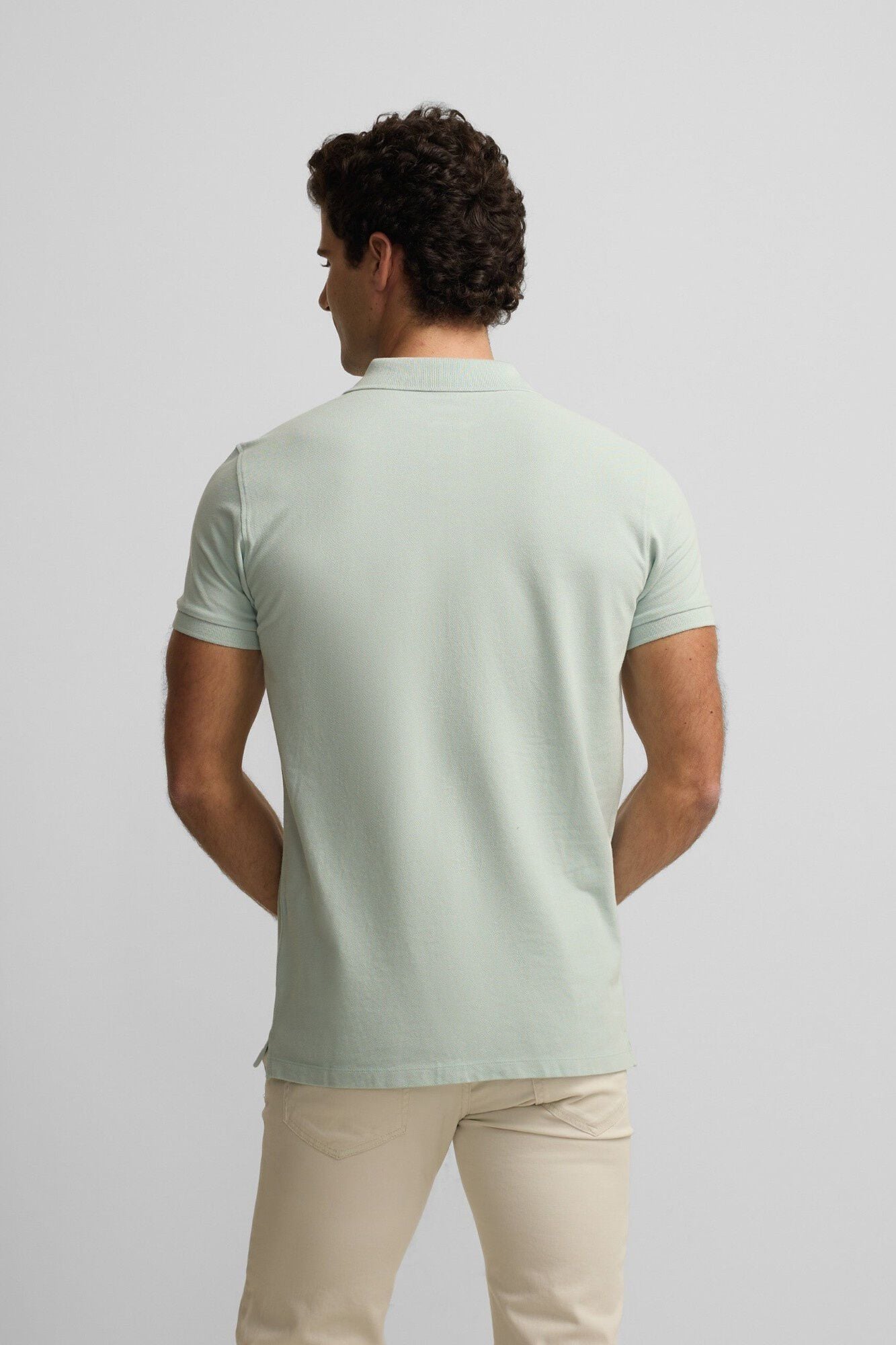 Silbon Classic plain polo shirt Green