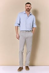 OOTO Cal&ccedil;as chino casual slim Cinzento