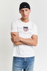 Gant Camiseta Escudo do Arquivo Branco