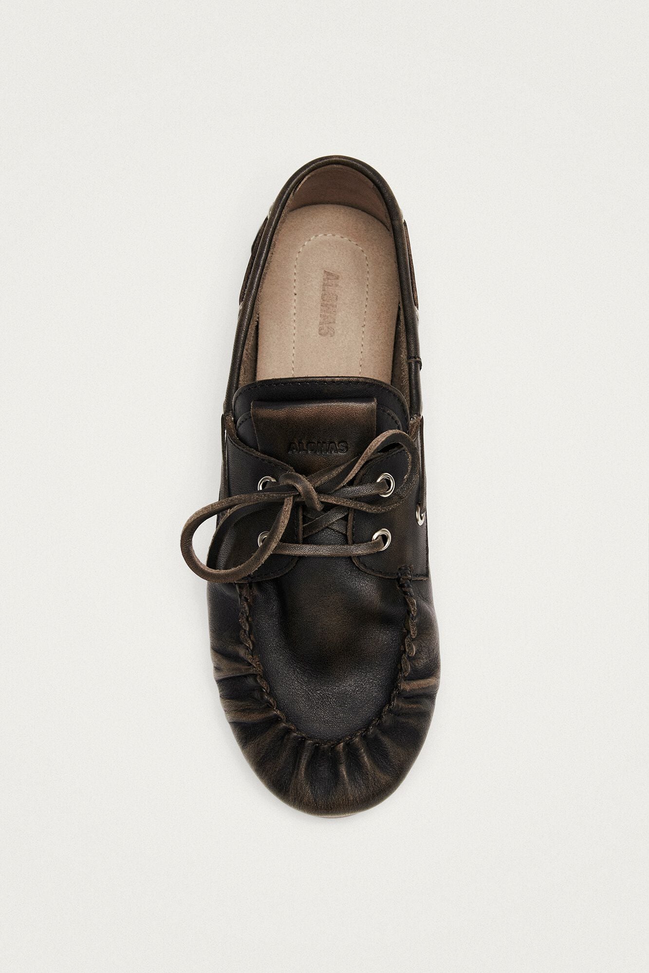 Alohas Rowan vintage effect leather loafers