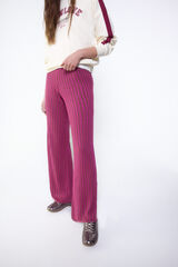 Slowlove Cal&ccedil;a de malha canelada Subiu