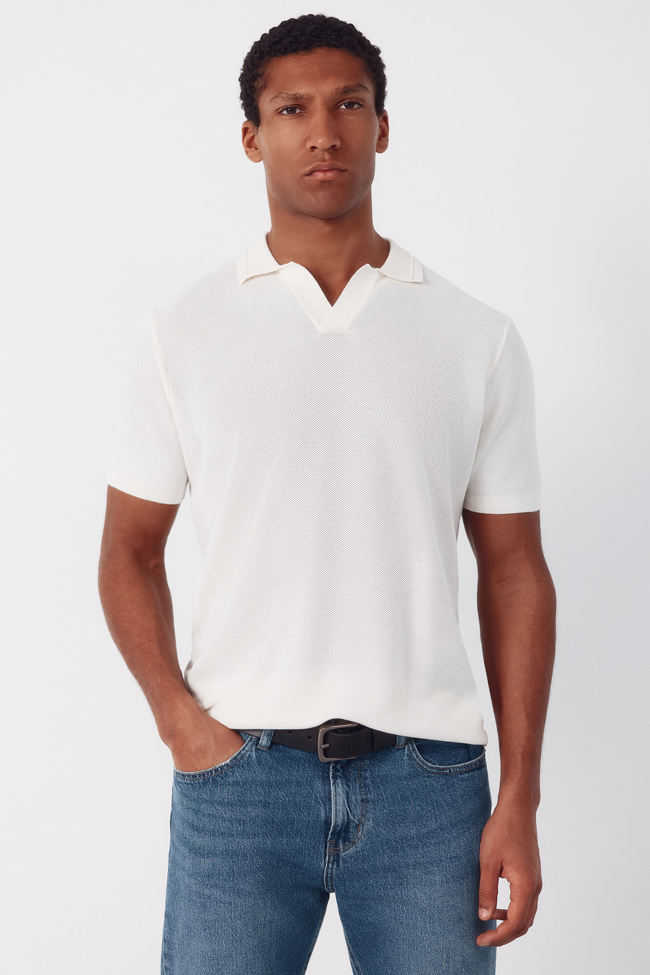Cortefiel Piqu&eacute; short sleeve polo shirt