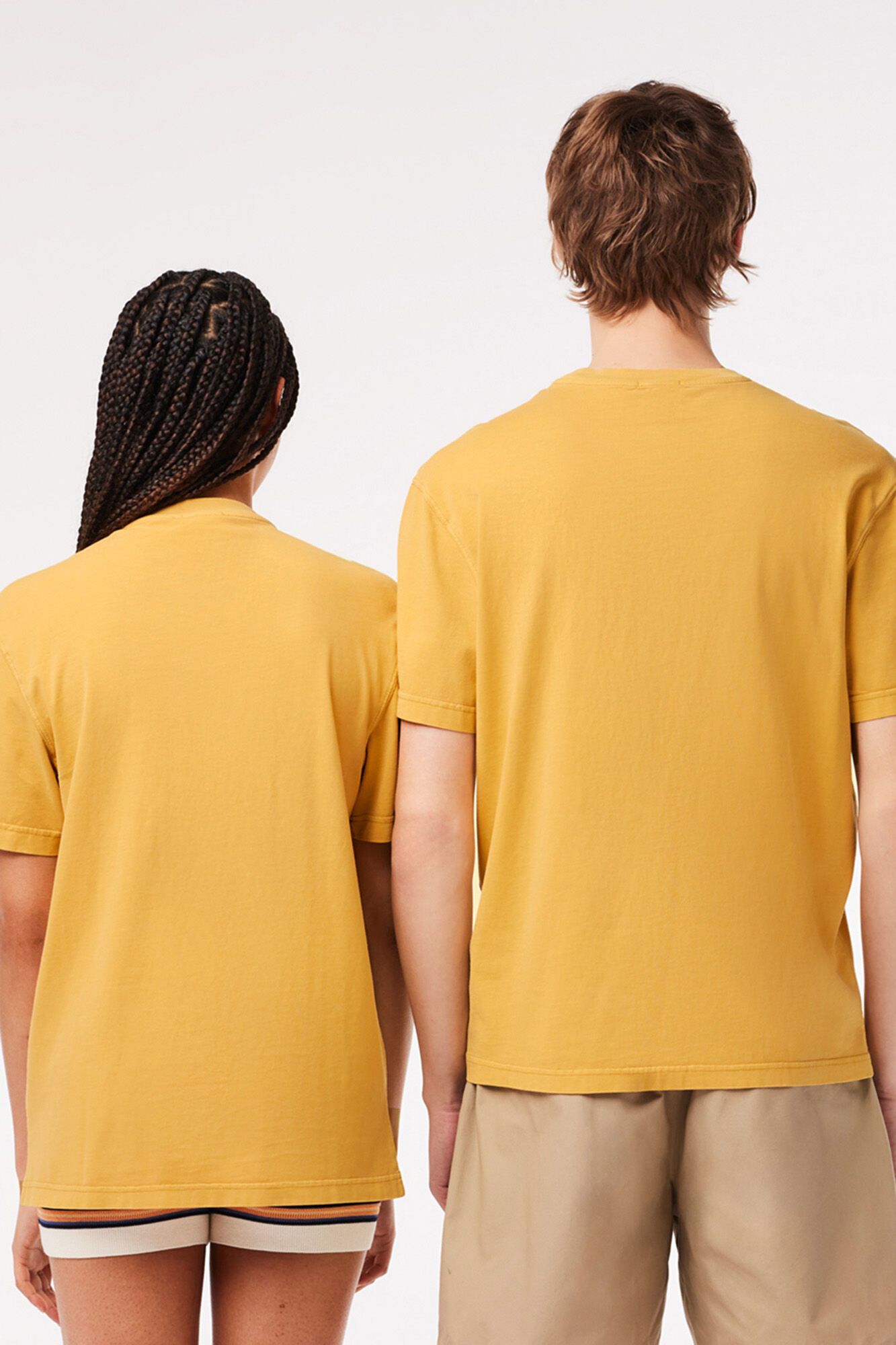 Lacoste Camiseta unisex de algod&oacute;n natural te&ntilde;ido