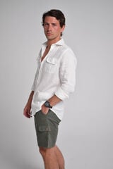 Cloking Bermuda Linen Cargo Green