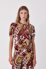 Cortefiel Blusa estampada Multicolorido