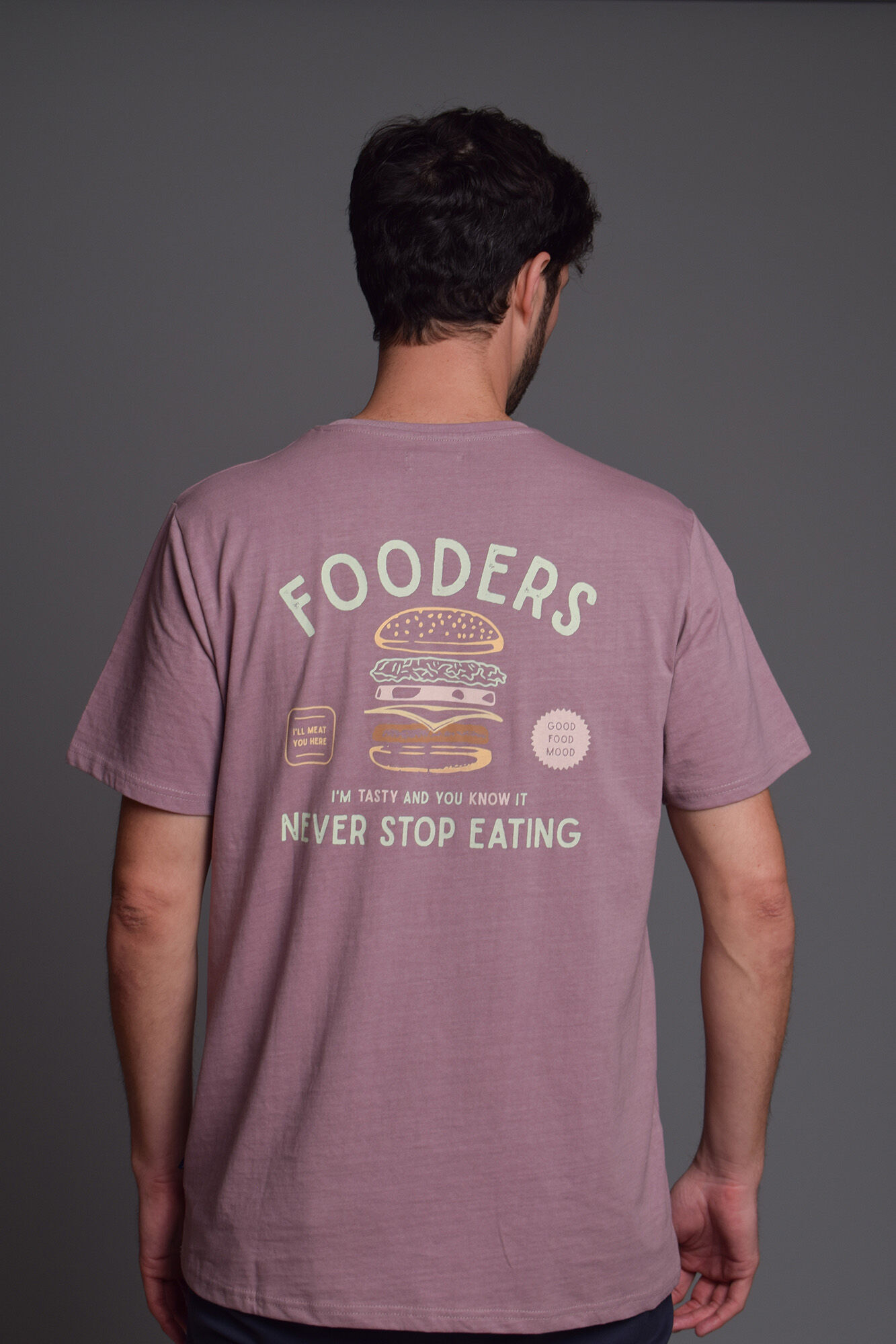 Cloking Fooders Washed Burgundy T-shirt Pink