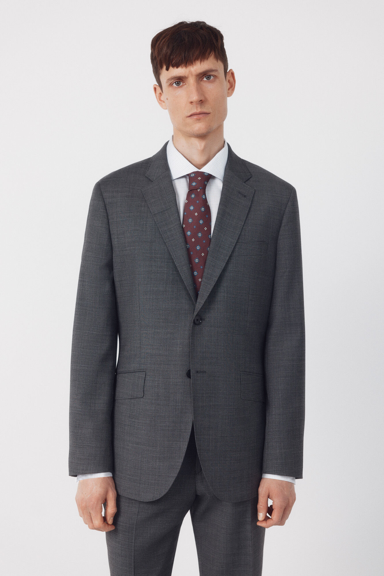 Cortefiel Grey structured dynamic blazer