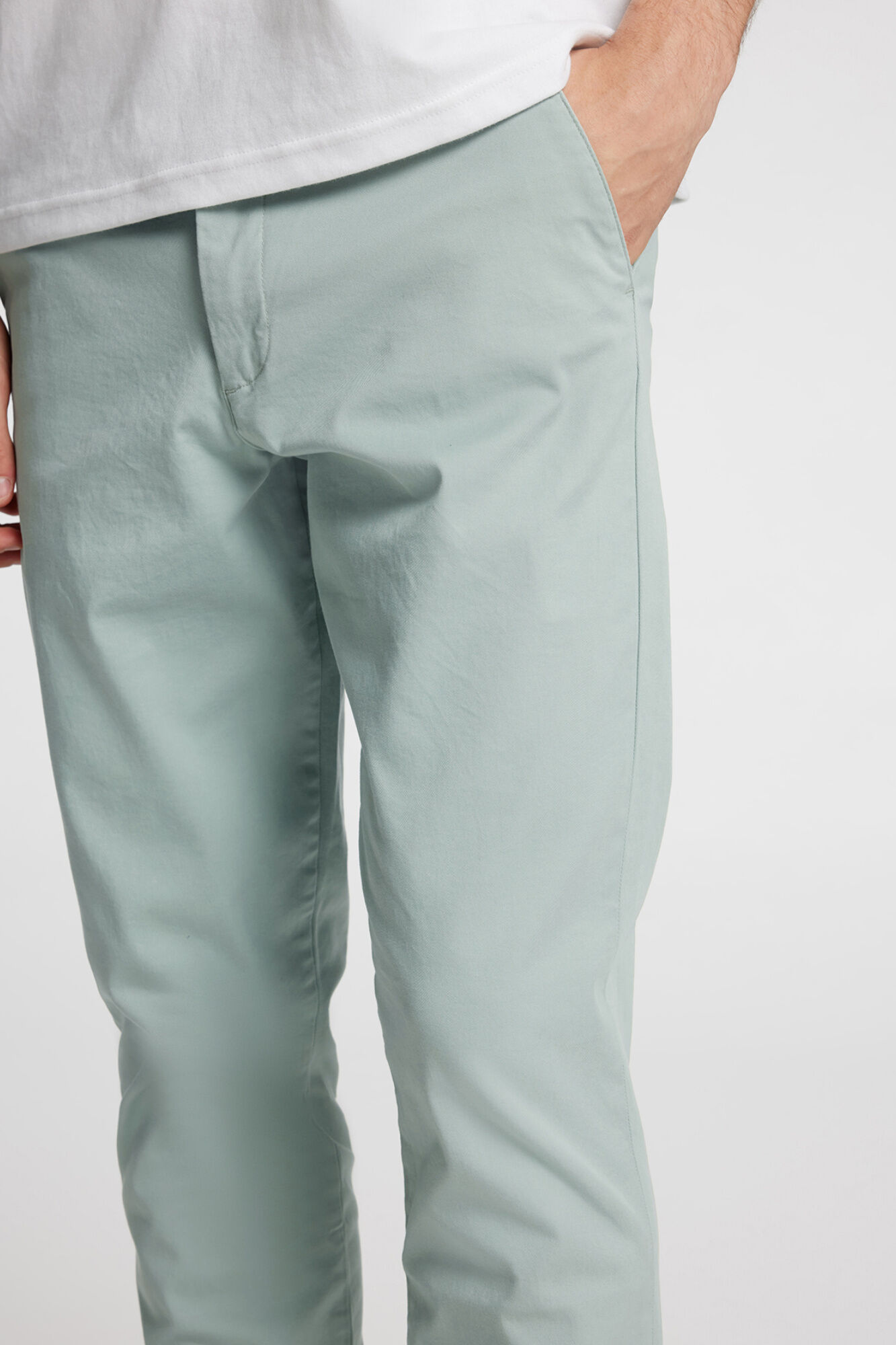 Selected Cal&ccedil;as chino para homem slim fit Verde