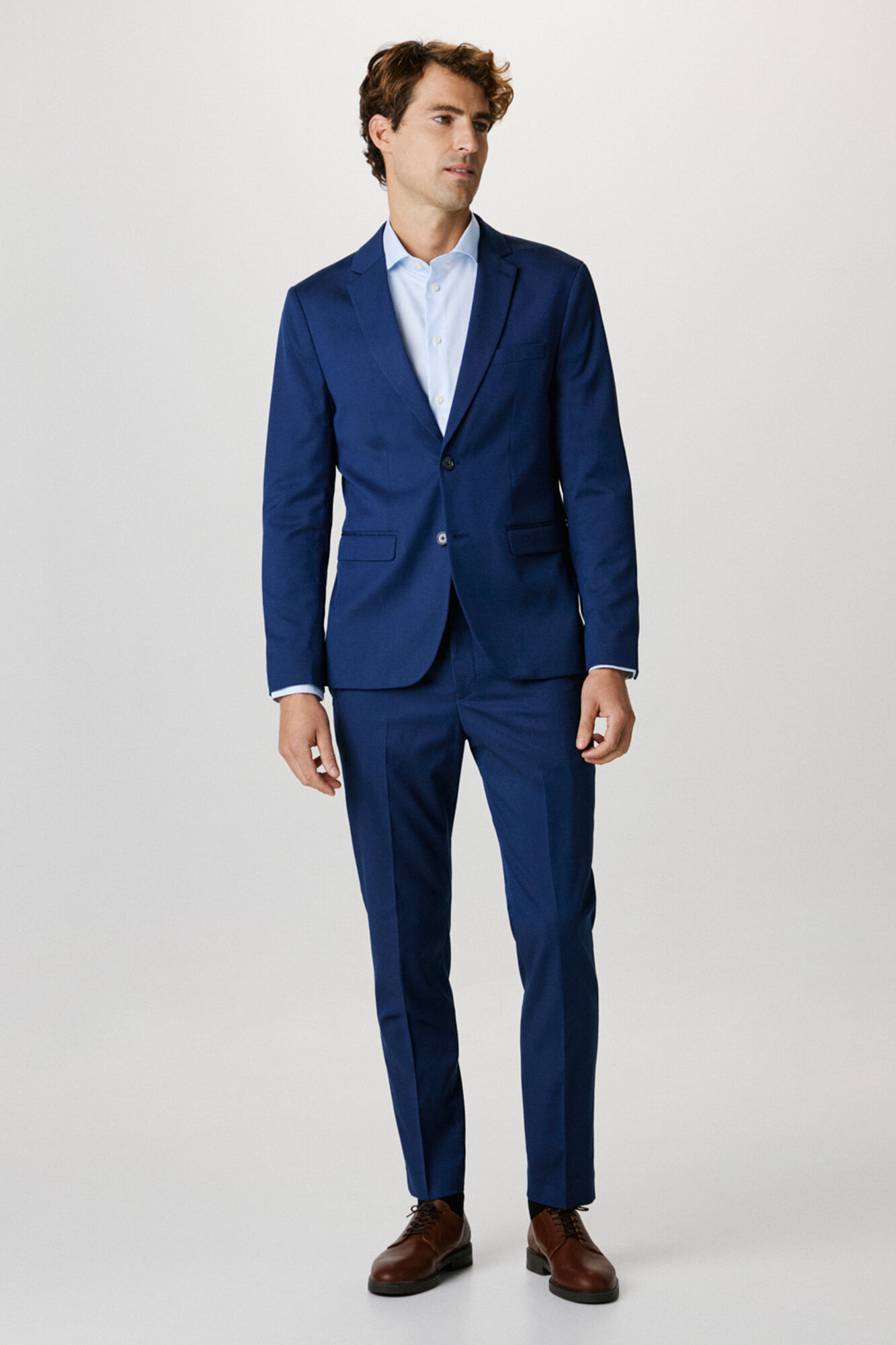Selected Blazer de fato Slim Fit confecionado com materiais reciclados. Azul
