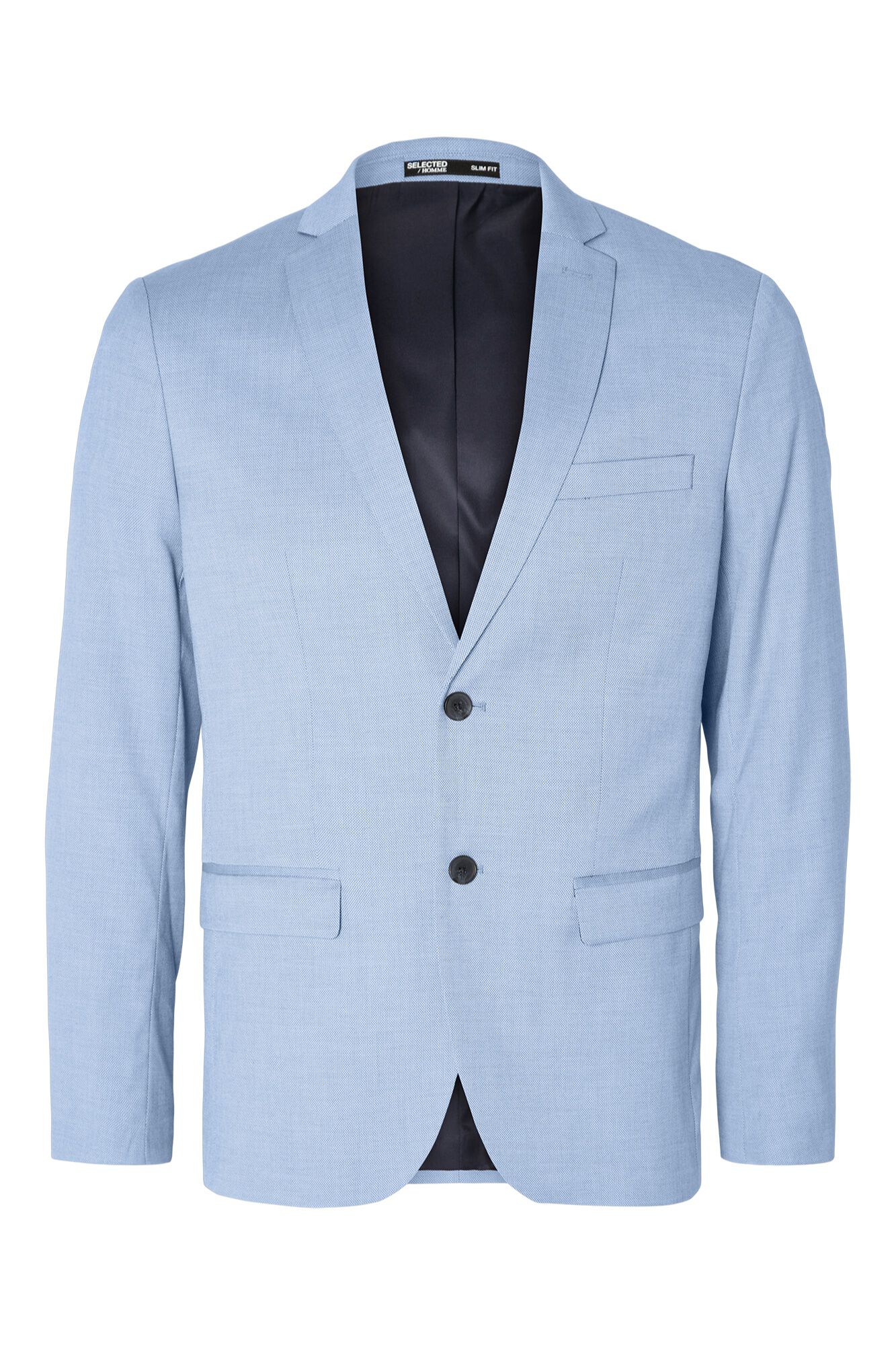 Selected Blazer de fato Slim Fit confecionado com materiais reciclados. Azul