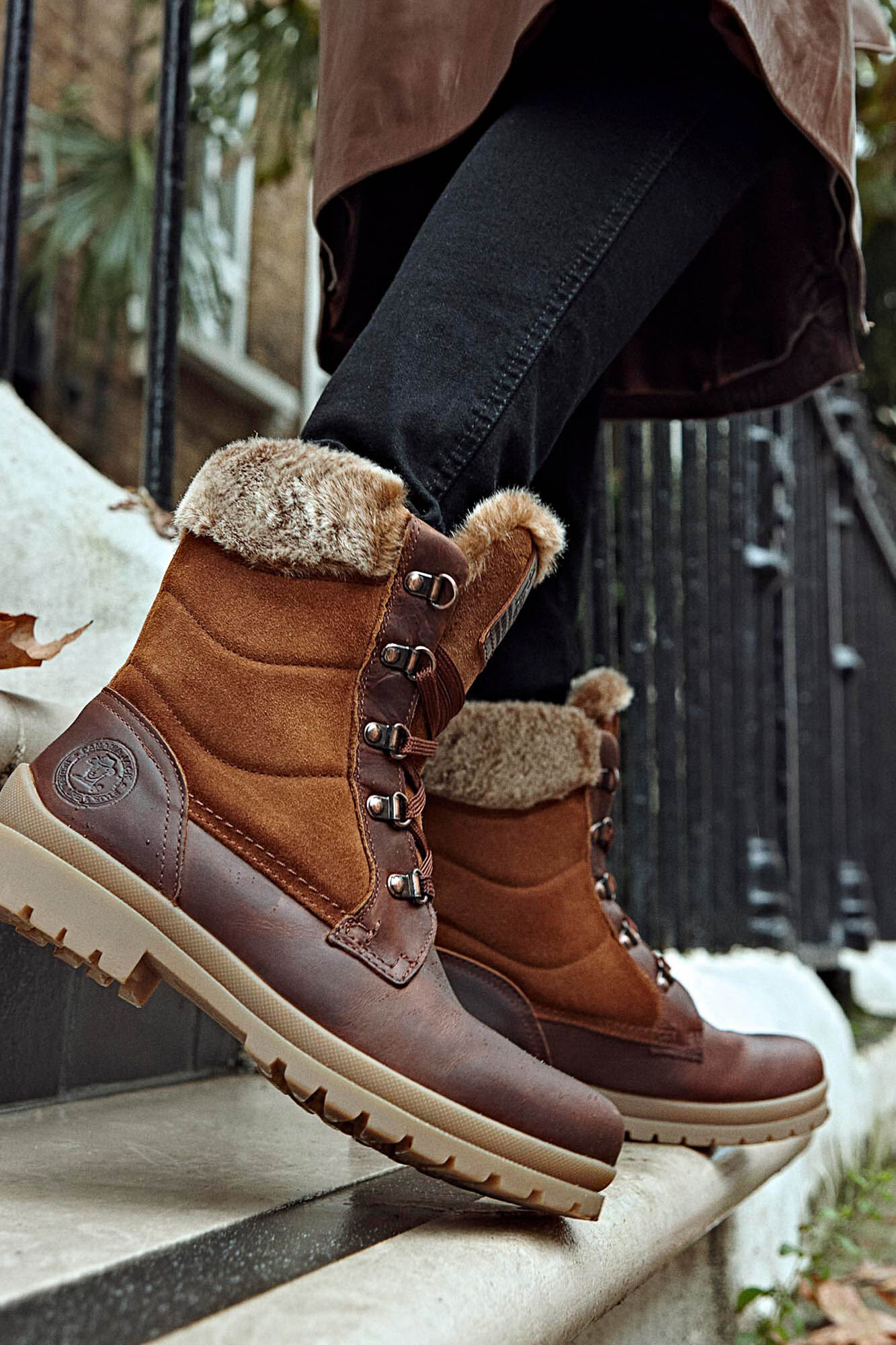 Panama Jack Botas de pele com forro de pele quente