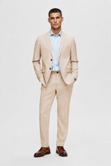 Selected Blazer de fato Slim Fit confecionado com materiais reciclados Castanho