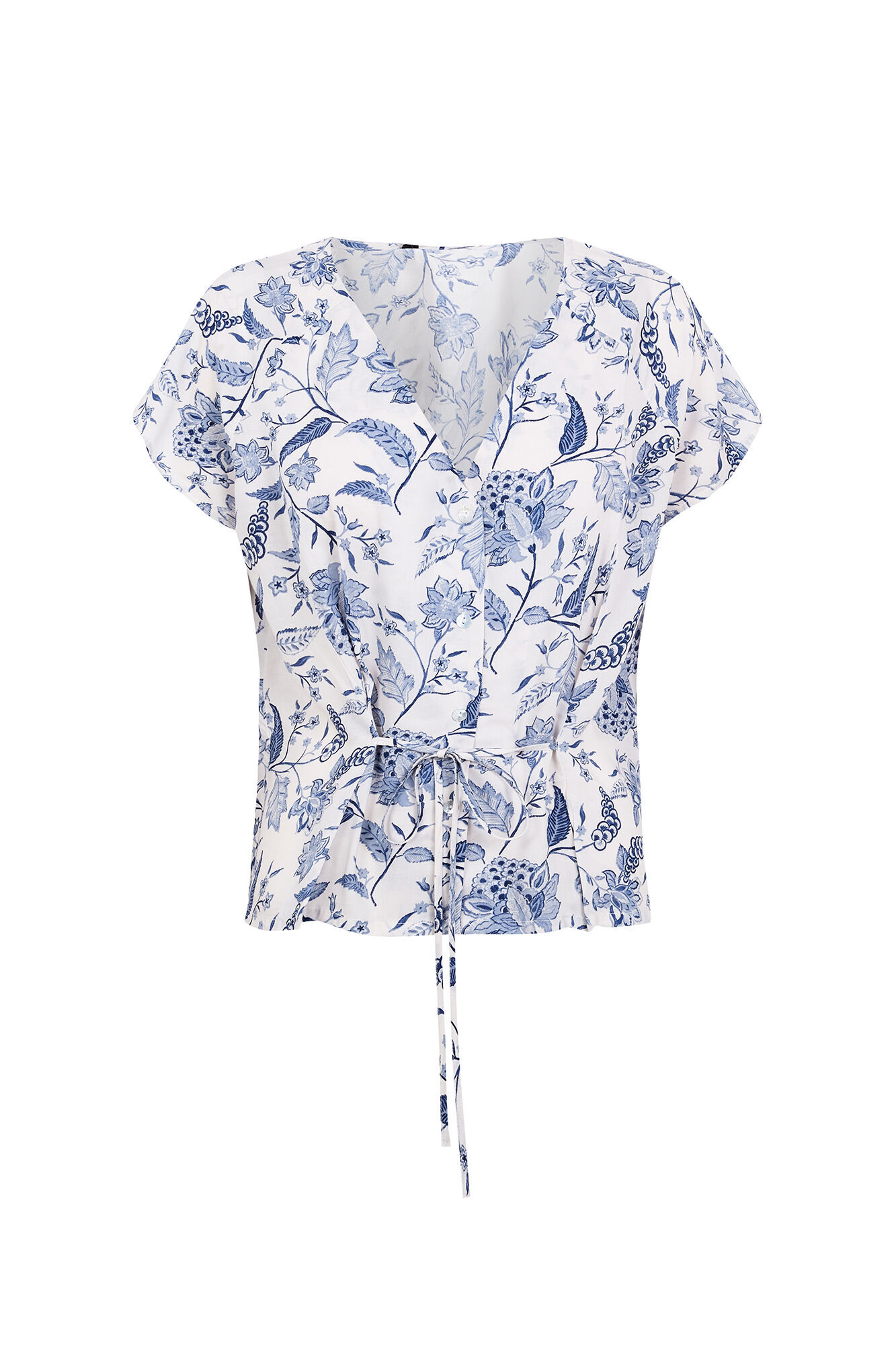 Cortefiel Printed blouse Printed white