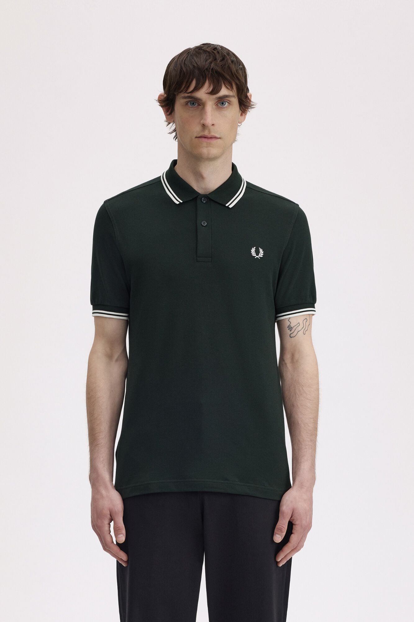 Fred Perry Fred Perry two-tone polo shirt Dark green