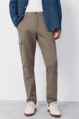 Cortefiel Tapered cargo pants Kaki