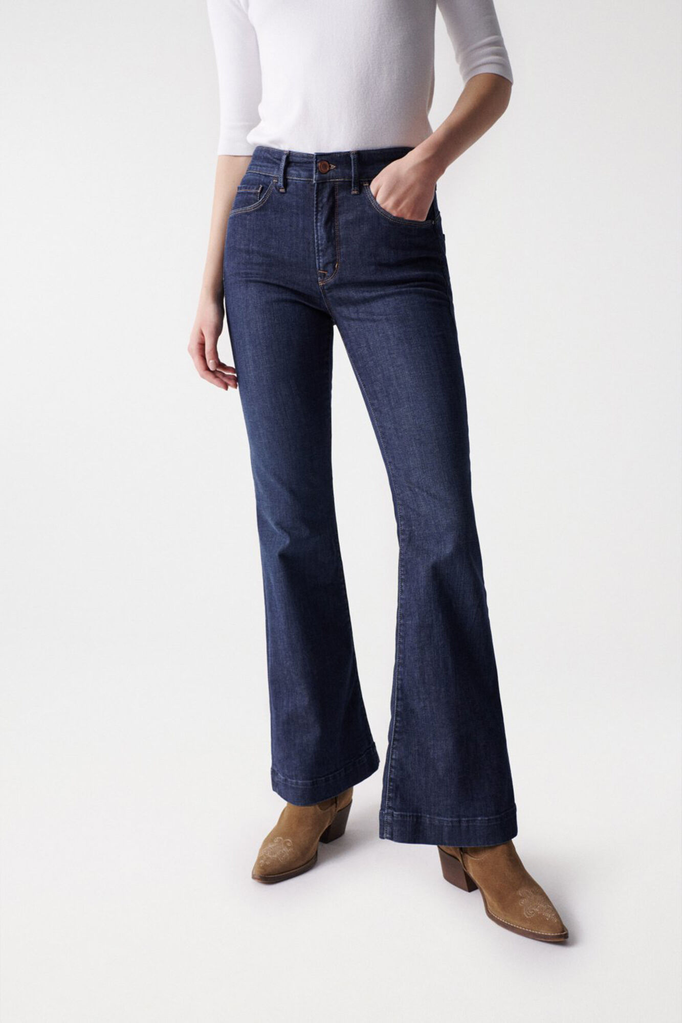 Salsa Jeans Faith push in flare jeans Blue