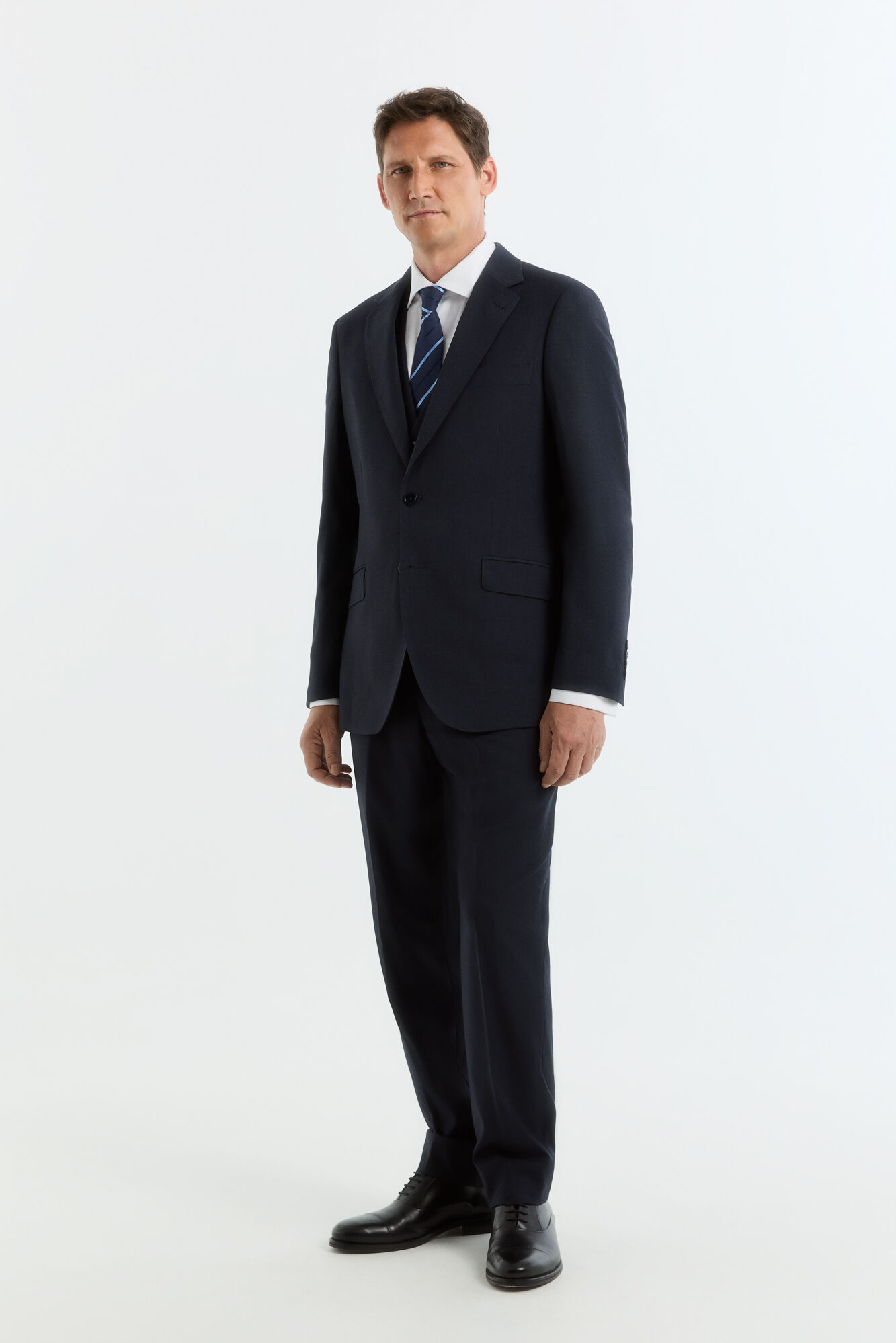 Cortefiel Navy plain faux leather jacket