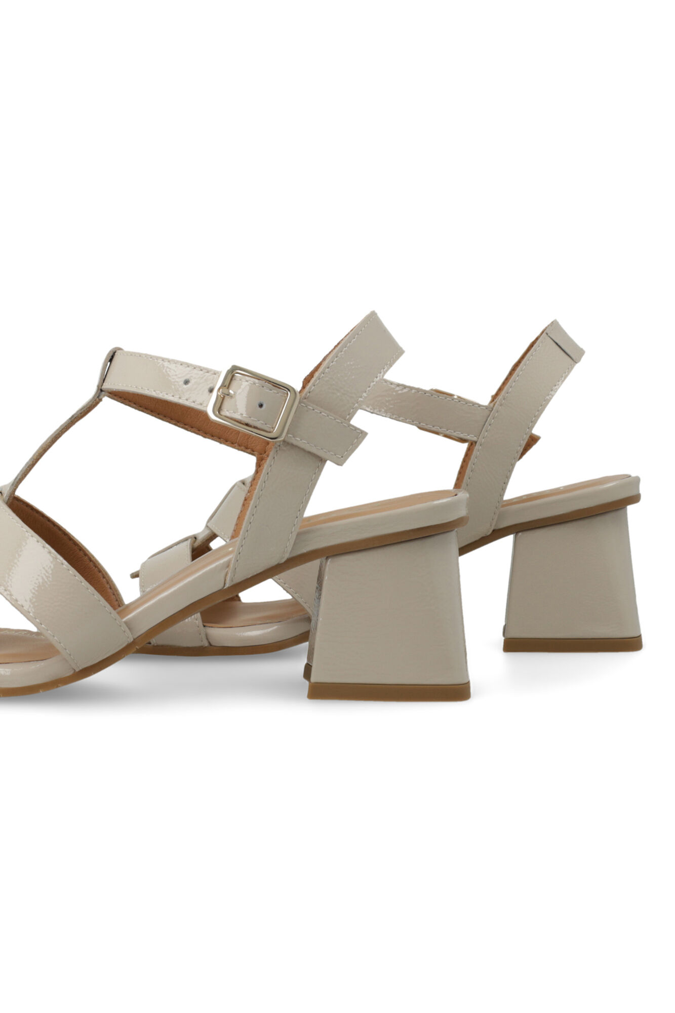 Lodi Patent leather sandals Beige