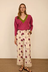 Meisie Cal&ccedil;a cropped estampada Impress&atilde;o