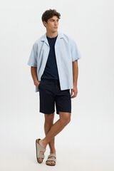 Selected Bermuda tipo chino Azul